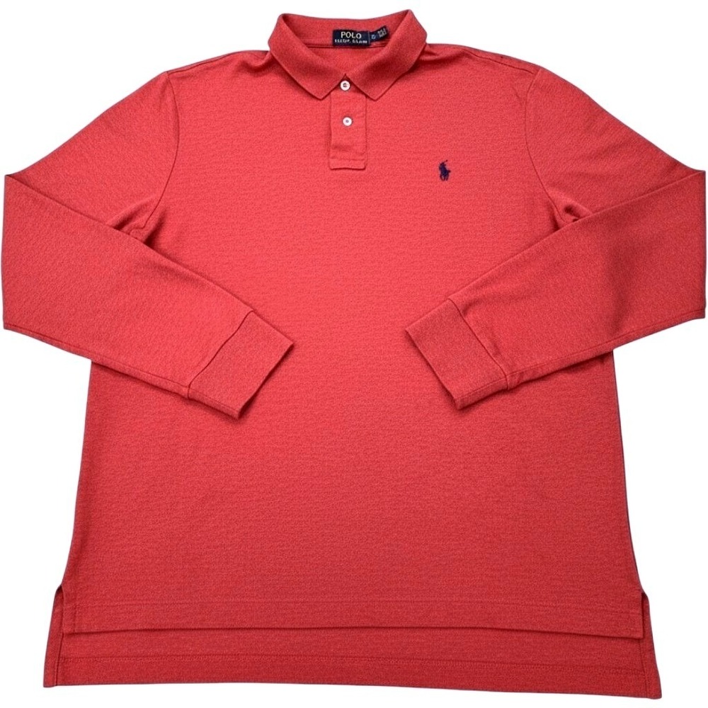 Polo Ralph Lauren Classic Fit Polo Shirt Mens XL Long Sleeve Red Preppy Heritage